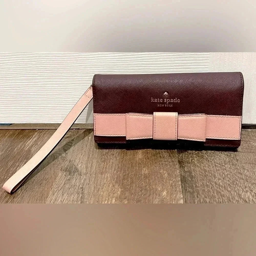 Kate Spade Brown and Pink Wallet